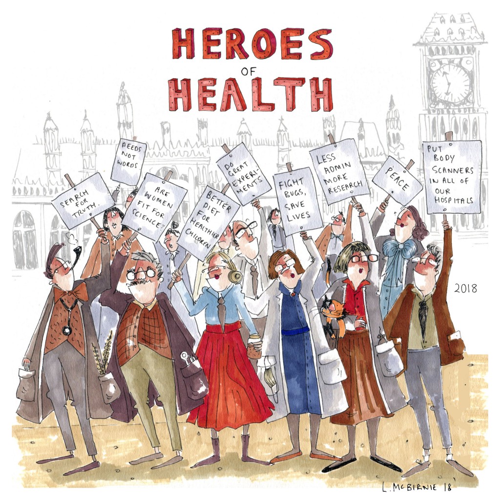 Heroes of Health comic book MRC LMS exhibit at Science Museum Lates