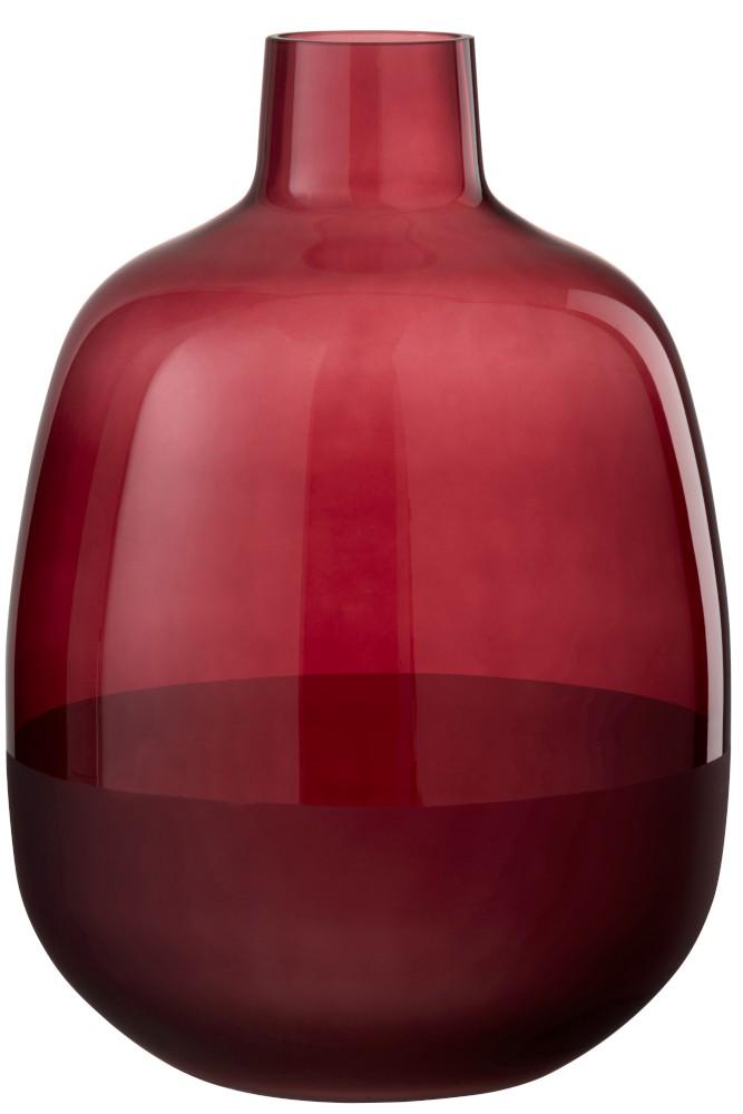 Vase rouge en verre mat Catia LNC Design