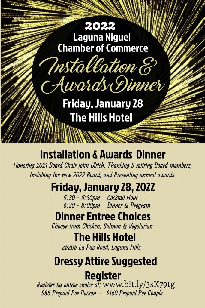 Annual Installation & Awards Dinner Laguna Niguel Chamber of Commerce