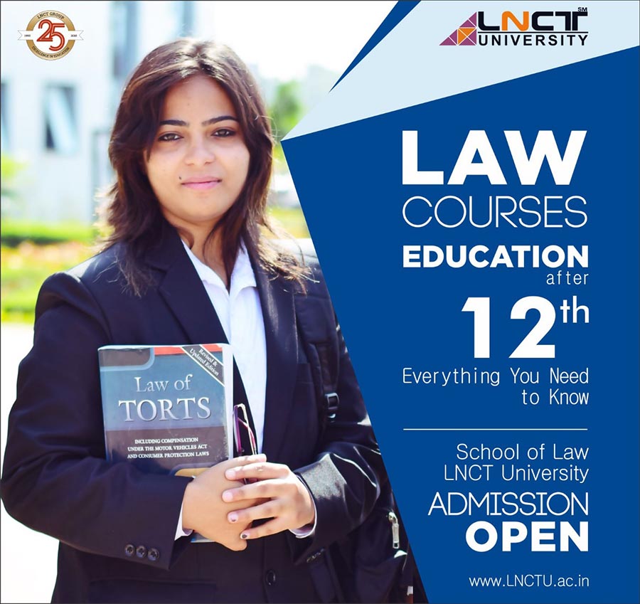 After 12th (by opting for 5 years long Integrated Law course after 12th