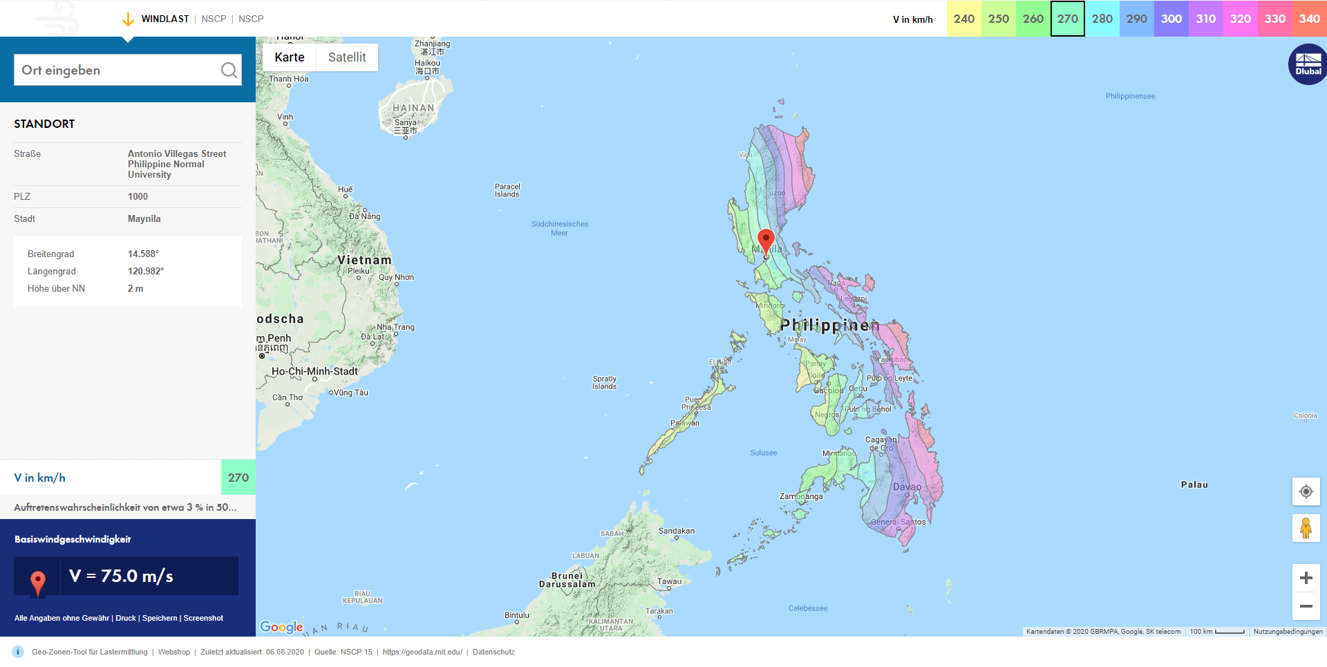 Wind Zones of the Philippines According to NSCP15