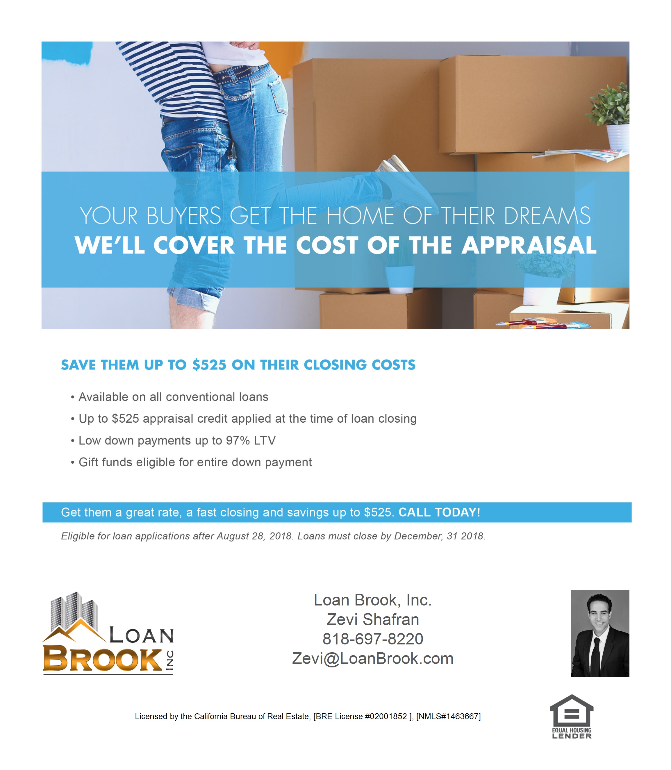 No Appraisal Cost Loan Brook, Inc.