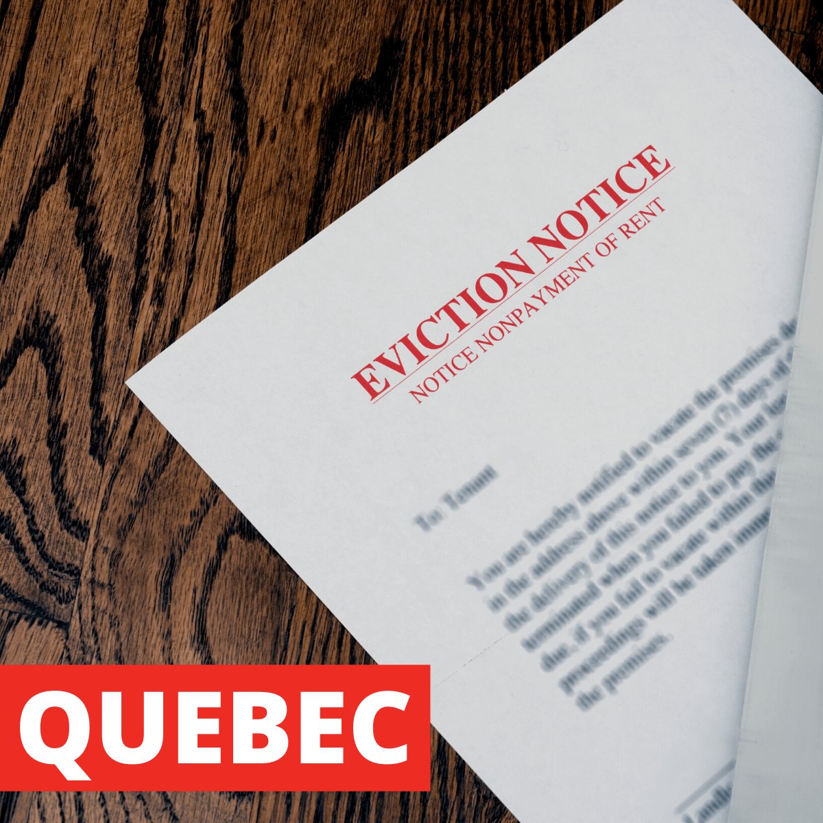 Eviction Notices In Quebec Loans Canada