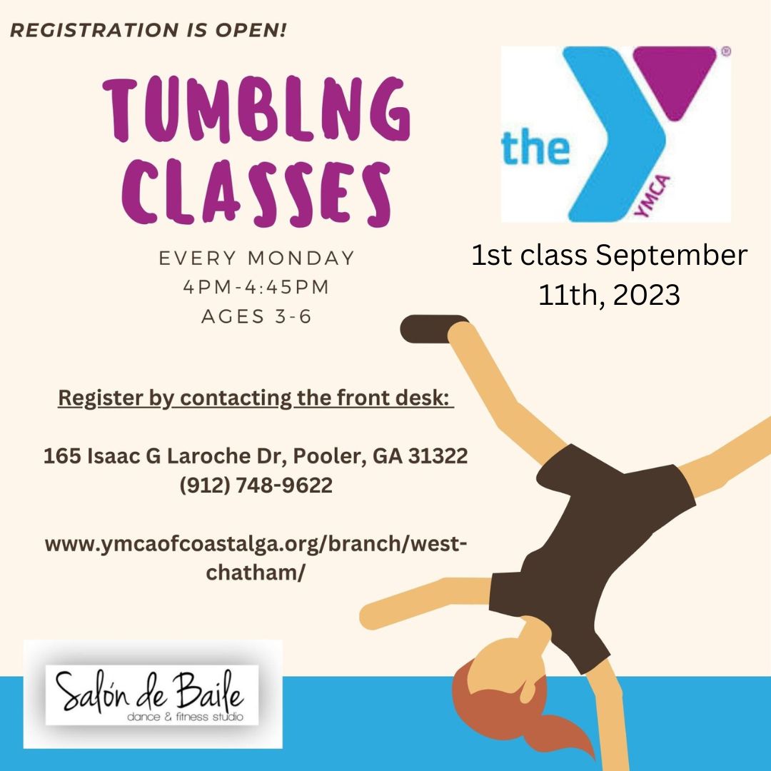 Tumbling Classes at West Chatham YMCA Pooler with SdeBDanceStudio