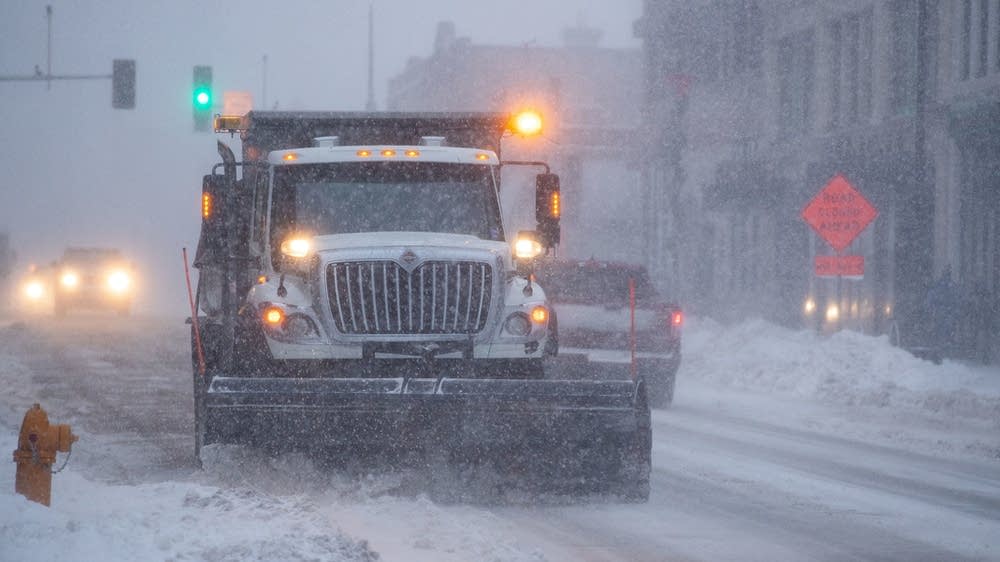 Winter storm raking Minnesota; whiteouts, blizzard and no