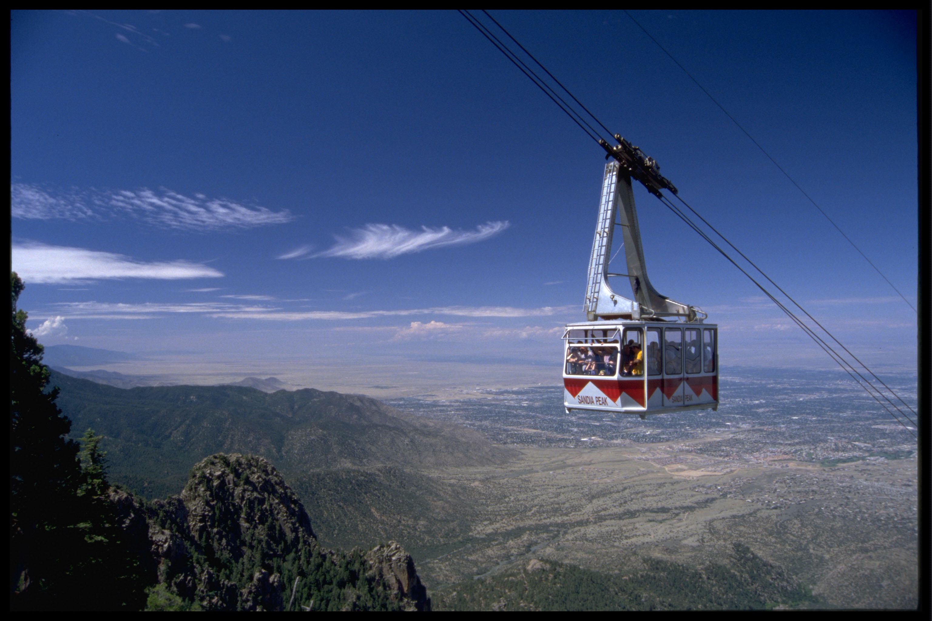 Albuquerque, NEW MEXICO local attractions. Sandia Peak Aerial Tramway