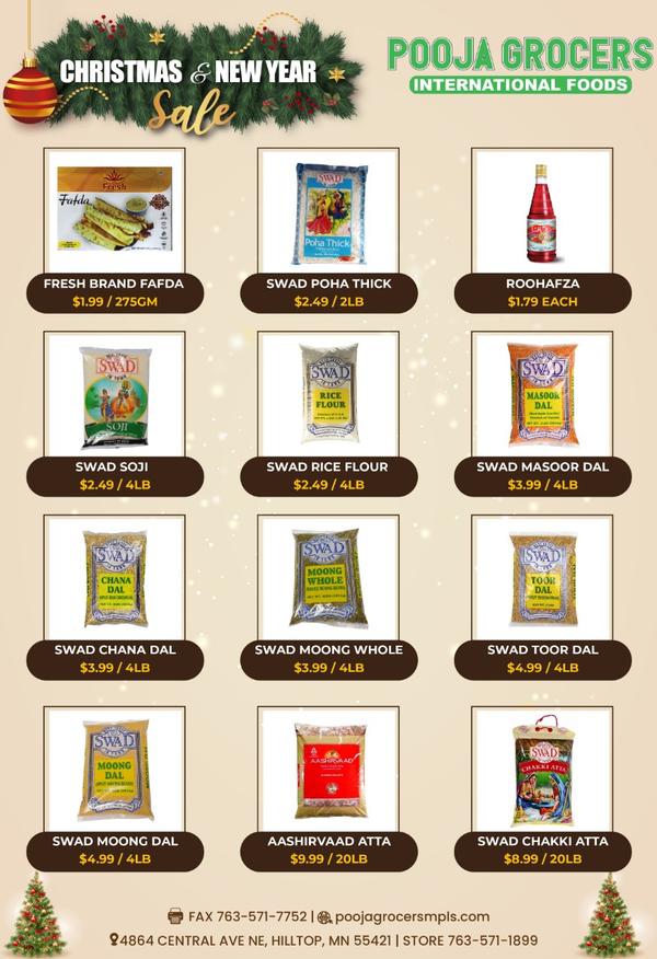 A CHRISTMAS & NEW YEARS SALE AT POOJA GROCERS