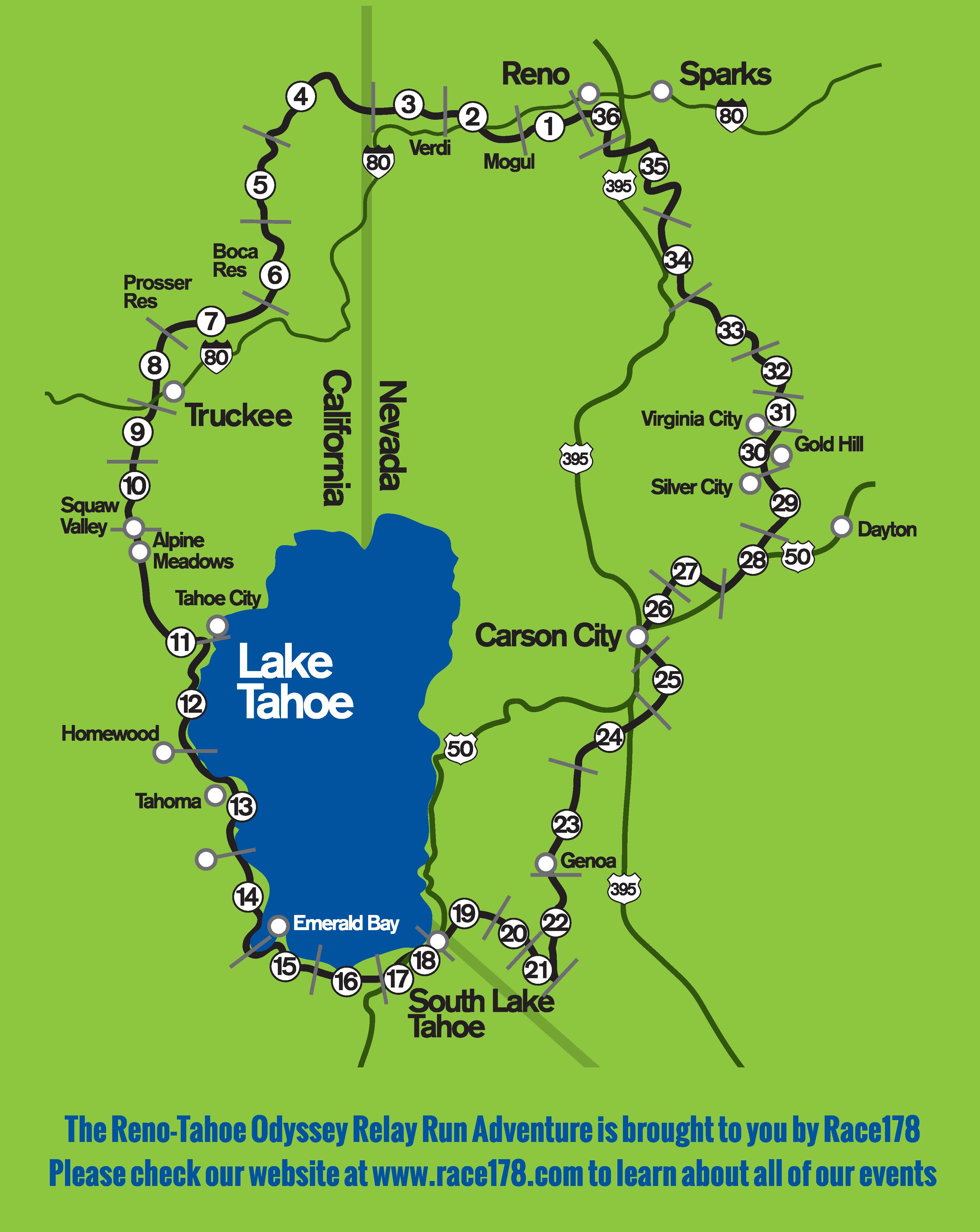 Map Of Reno Tahoe Area Sweaty all nighter sound fun? Then the Reno Tahoe Odyssey is for you!