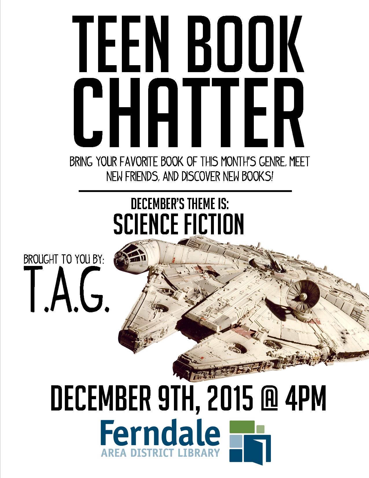 Teen Book Chatter Science Fiction Wednesday, December 9, 2015, 400