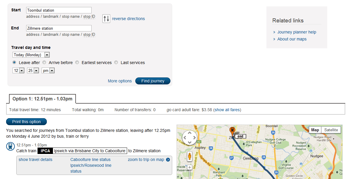TransLink Journey Planner