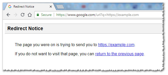 "Redirect Notice" in Google causing Toxic Link issue in Tools Local