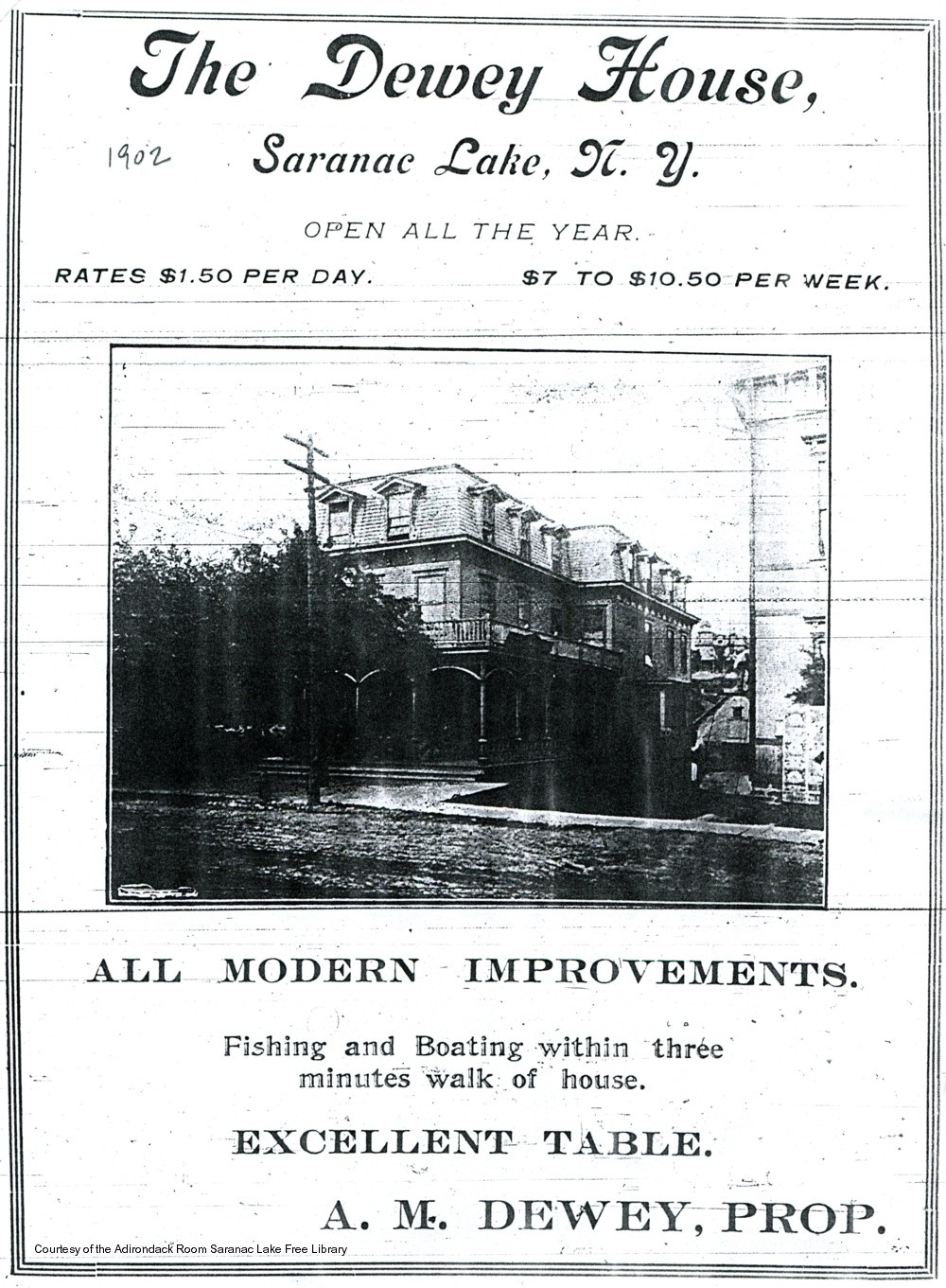 Information about "Dewey House ad 1902.jpg" on empire hotel