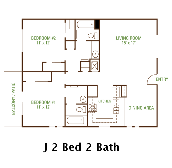 Information about "J 2 bed 2 bath.png" on the trees apartments Davis