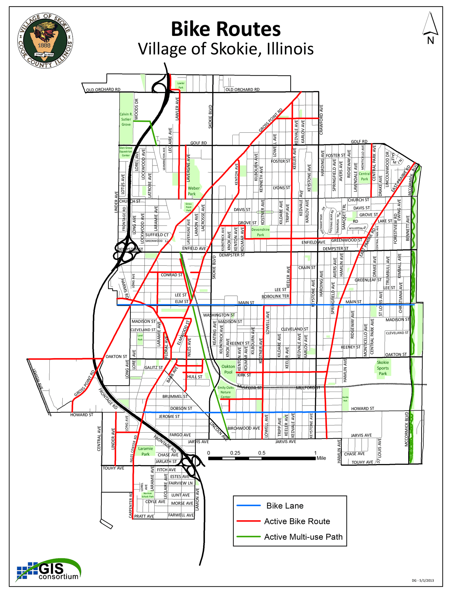 Bike Paths Skokie LocalWiki