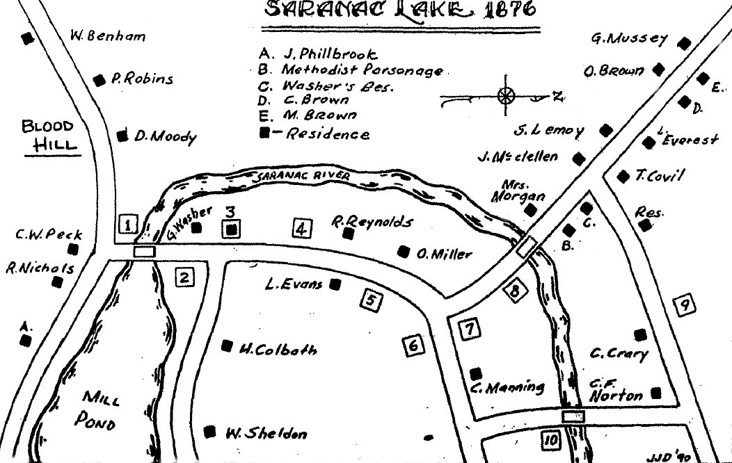 Information about "JDD map.jpg" on saranac lake village, 1876 and 1906