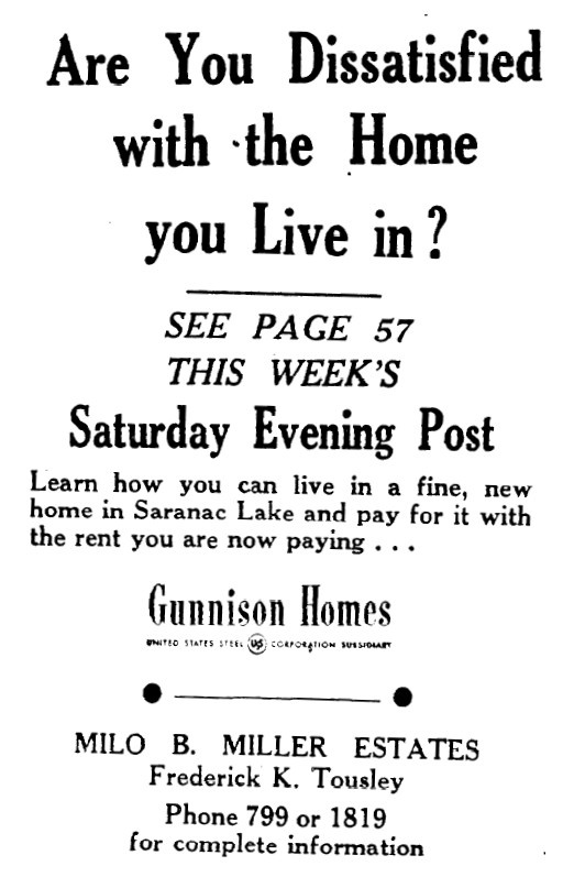 Gunnison Homes Historic Saranac Lake LocalWiki