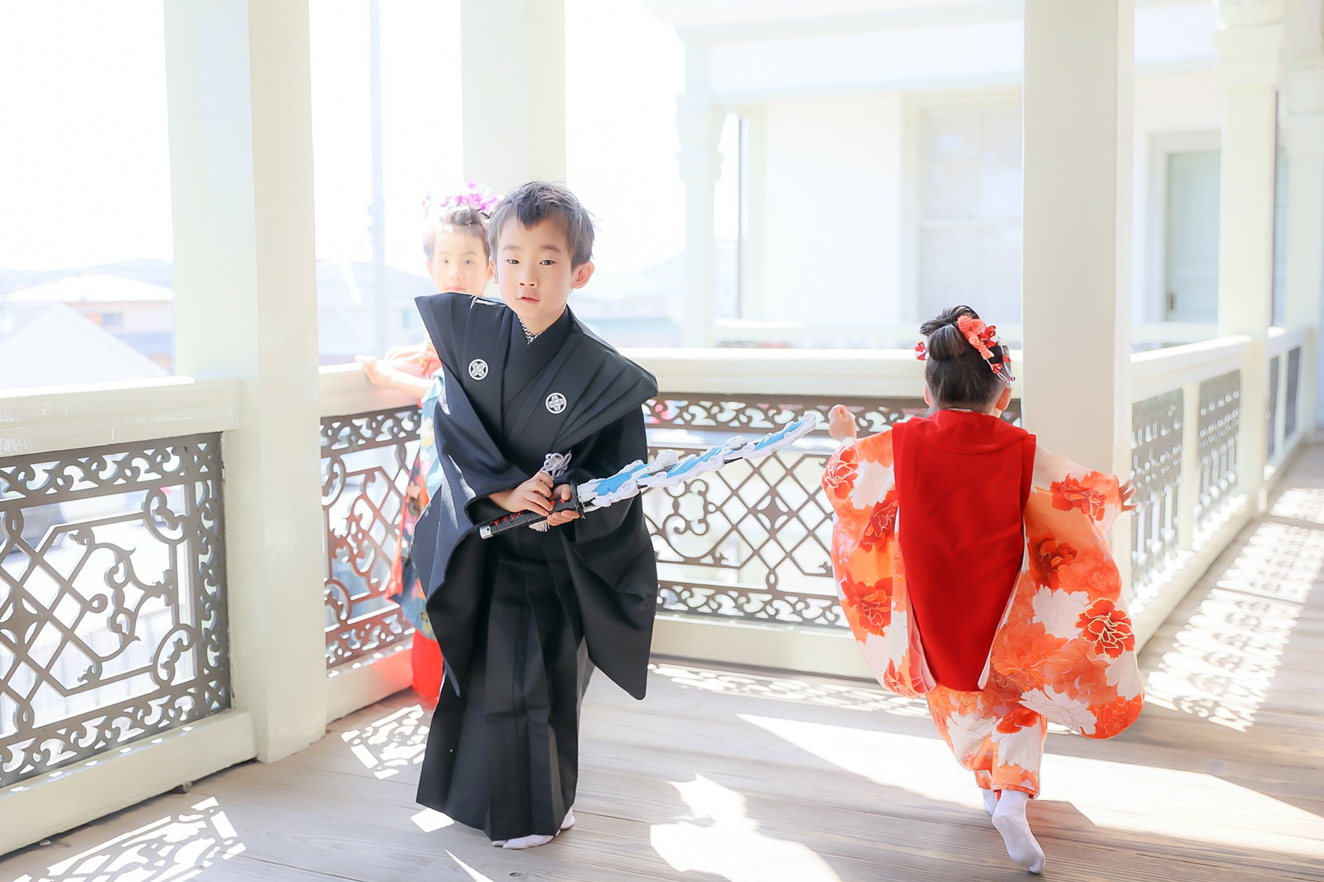 双子さんの七五三お祝い♬子舞妓さんと裃姿のお侍さん⭐︎ | 伊勢崎