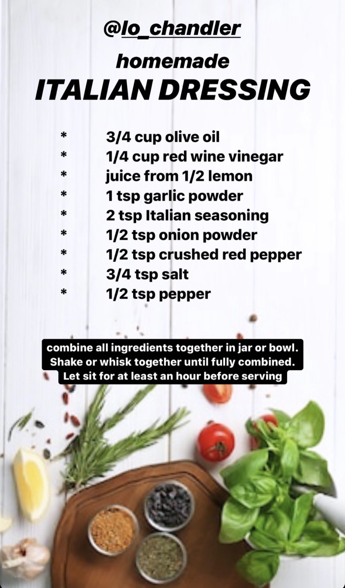Homemade Italian Dressing (paleo and whole30 compliant)