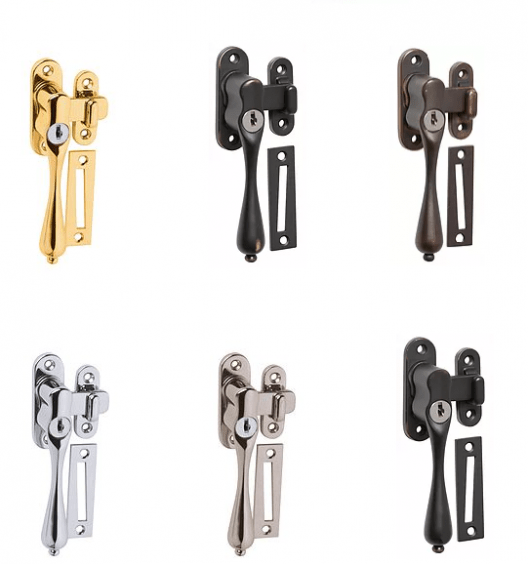 Lockable Casement Window fasteners In Various Finishes Lock and Handle