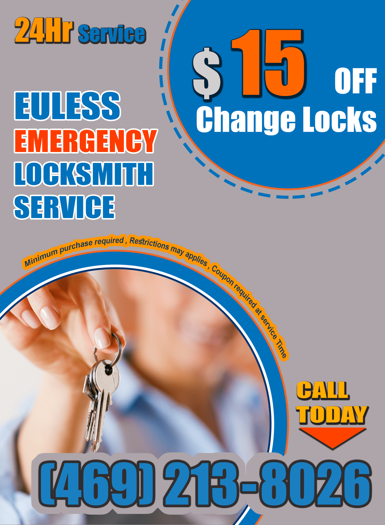 Locksmith Euless Texas car key copy, lockout rescue, door lock