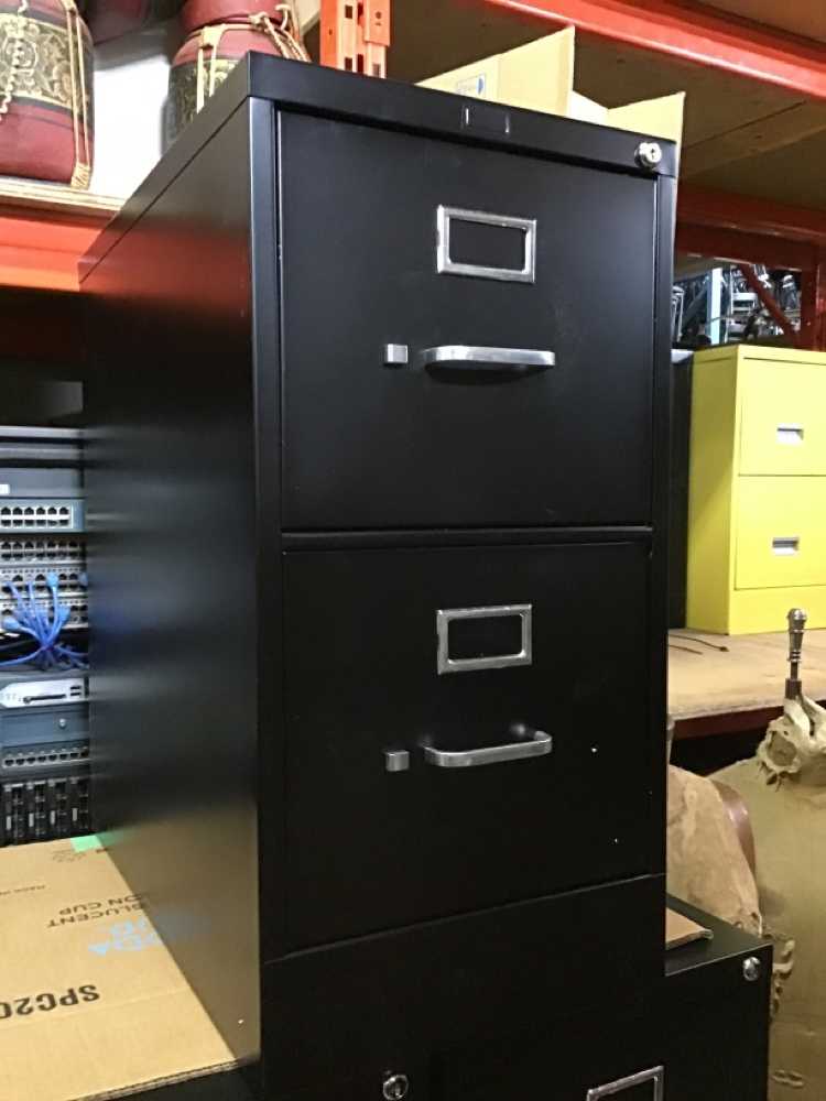 Black Metal 2 Drawer File