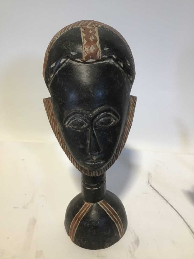 Tribal Carved Statue Head, Decor