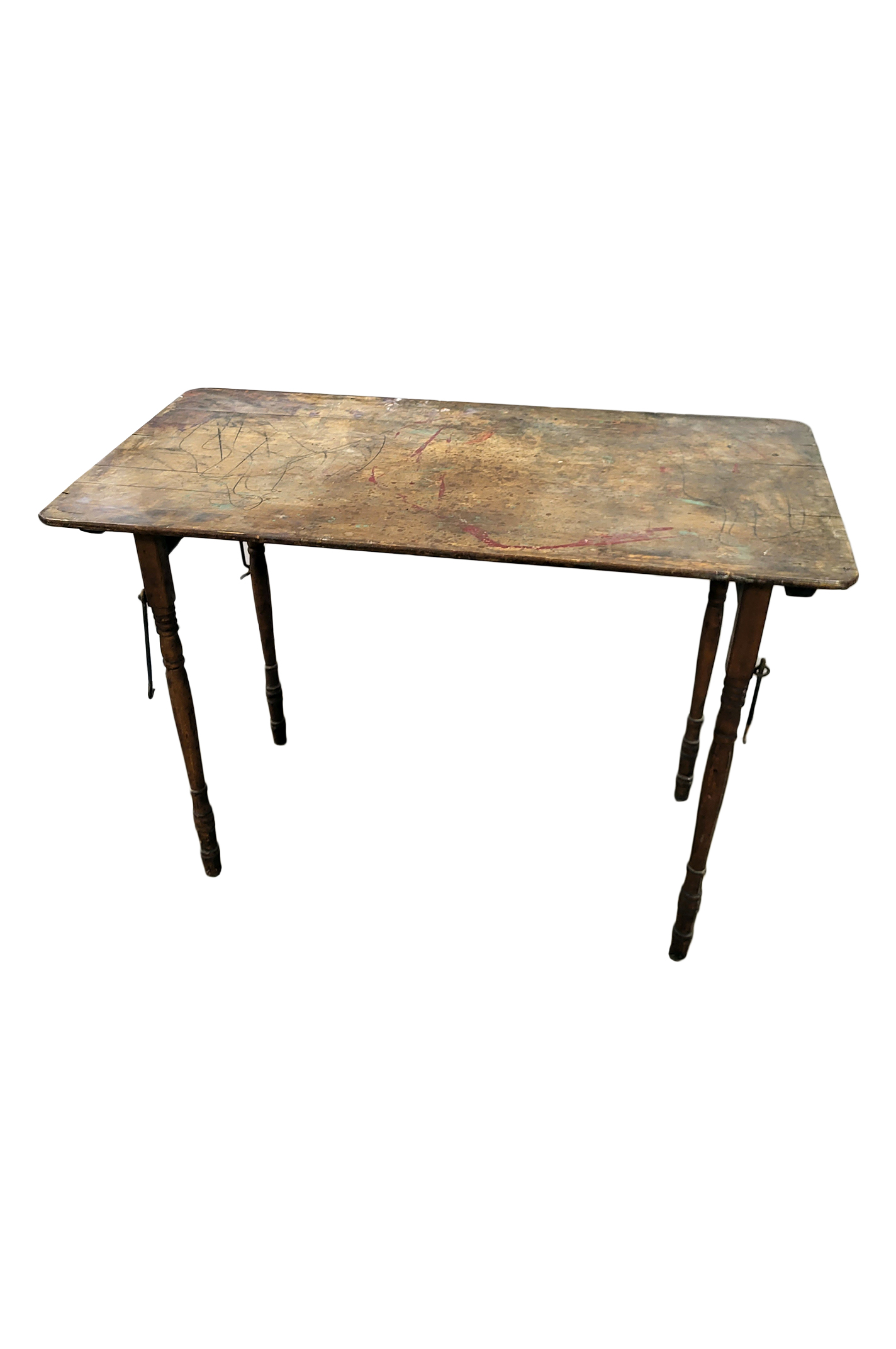 Paint Marked Vintage Folding Art Table