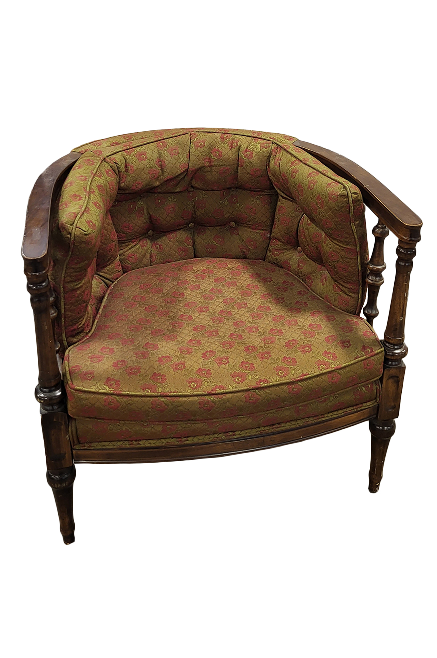 Rounded Rungback Vintage Living Room Chair