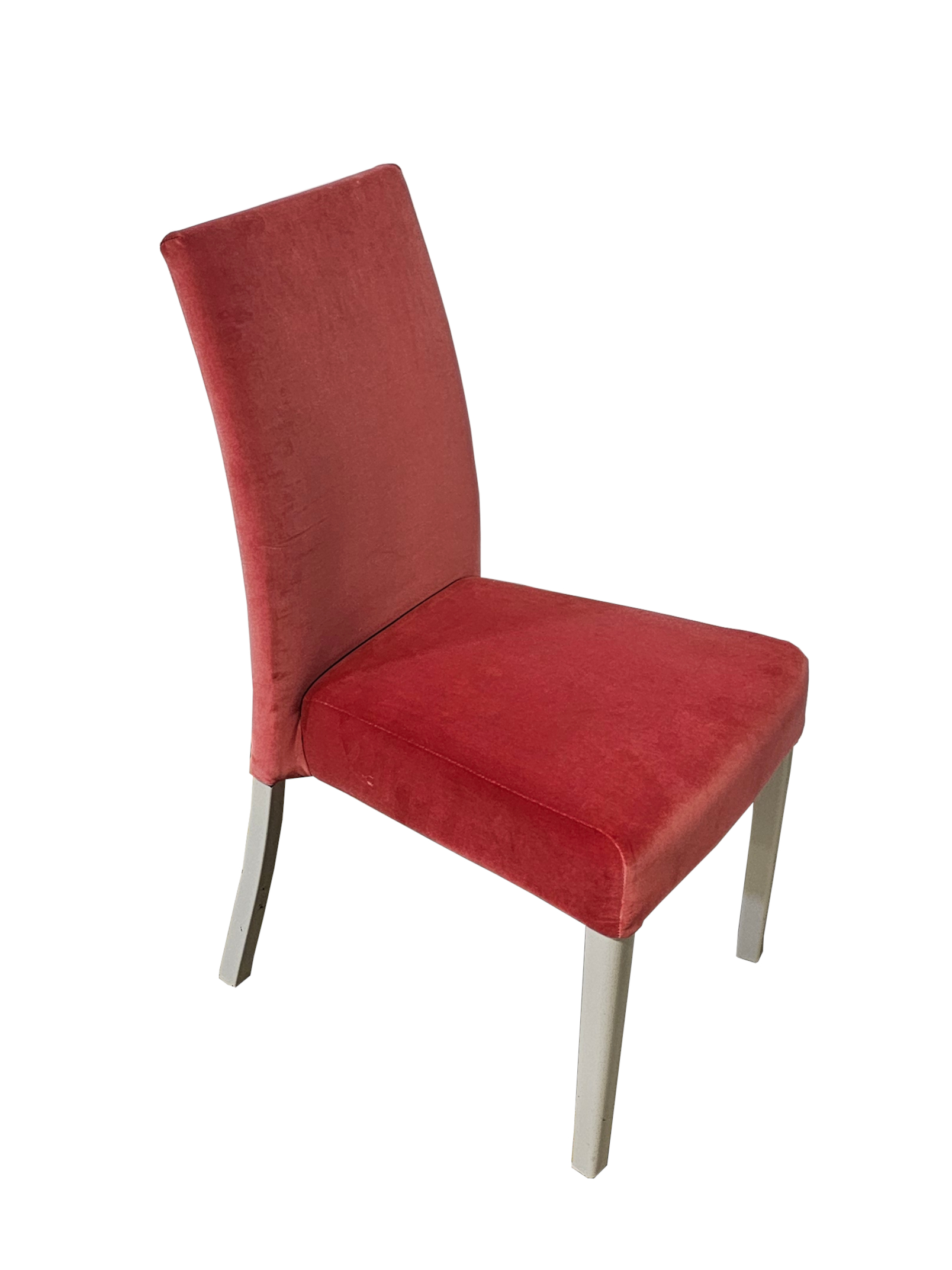 Red Velvet High Back Restaurant Chair