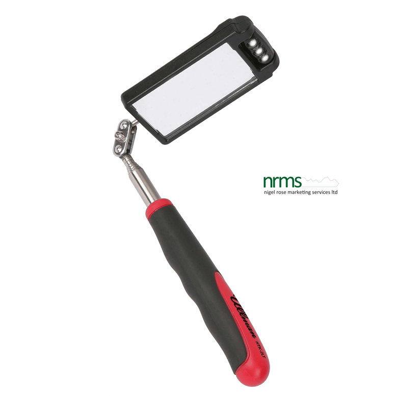 Ullman LED Lighted Rectangular Inspection Mirror supplied by NRMS Ltd