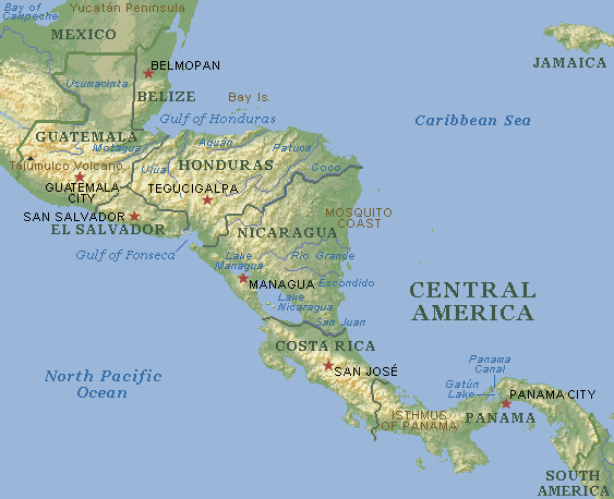 Thorough Mapa De America Central Blank Map Latin America