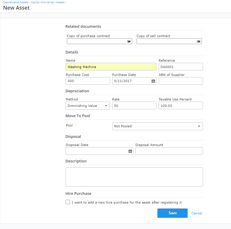 Depreciation Rental Property (Individual Tax Return) Capital