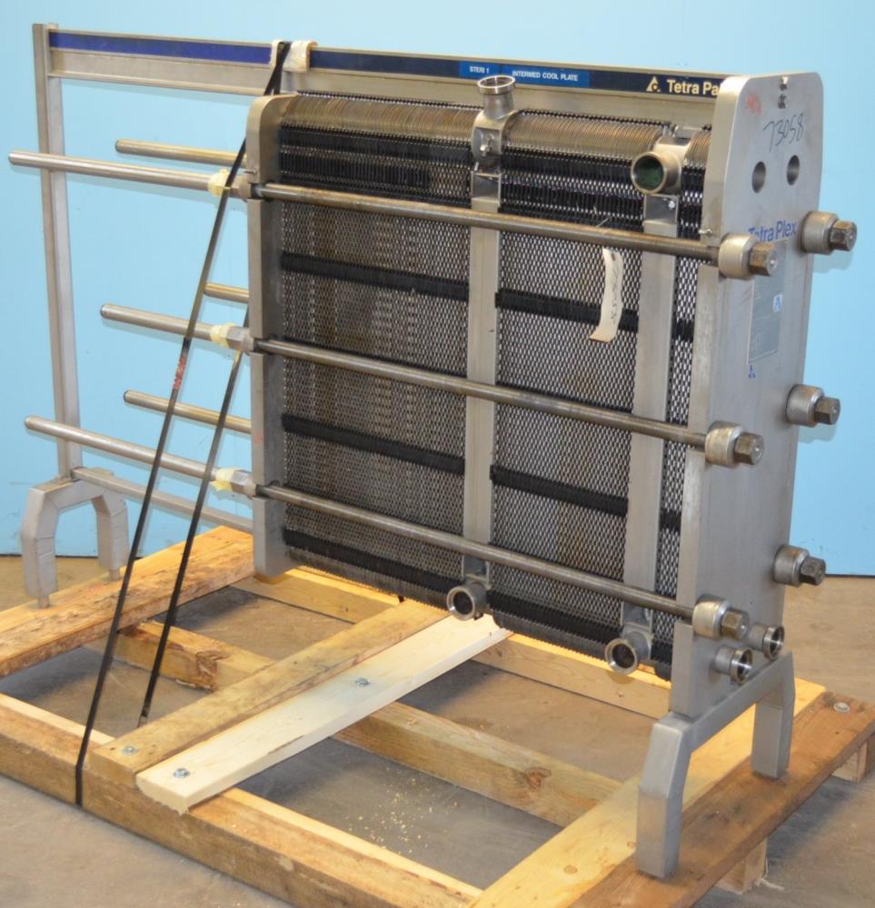 Tetra Pak Model C6SH 342 Sq Ft S/S Plate and Frame Heat Exchanger