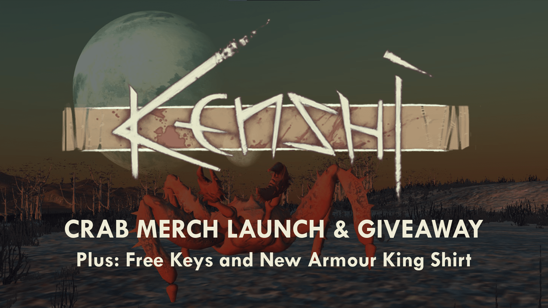 Crab merch launch & giveaway! Plus free keys and new Armour King shirt