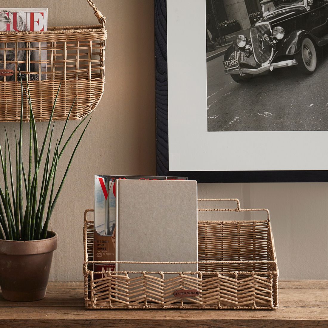 Organizer Rustic Rattan Herringbone Loftlove.pl RIVIERA MAISON POLSKA
