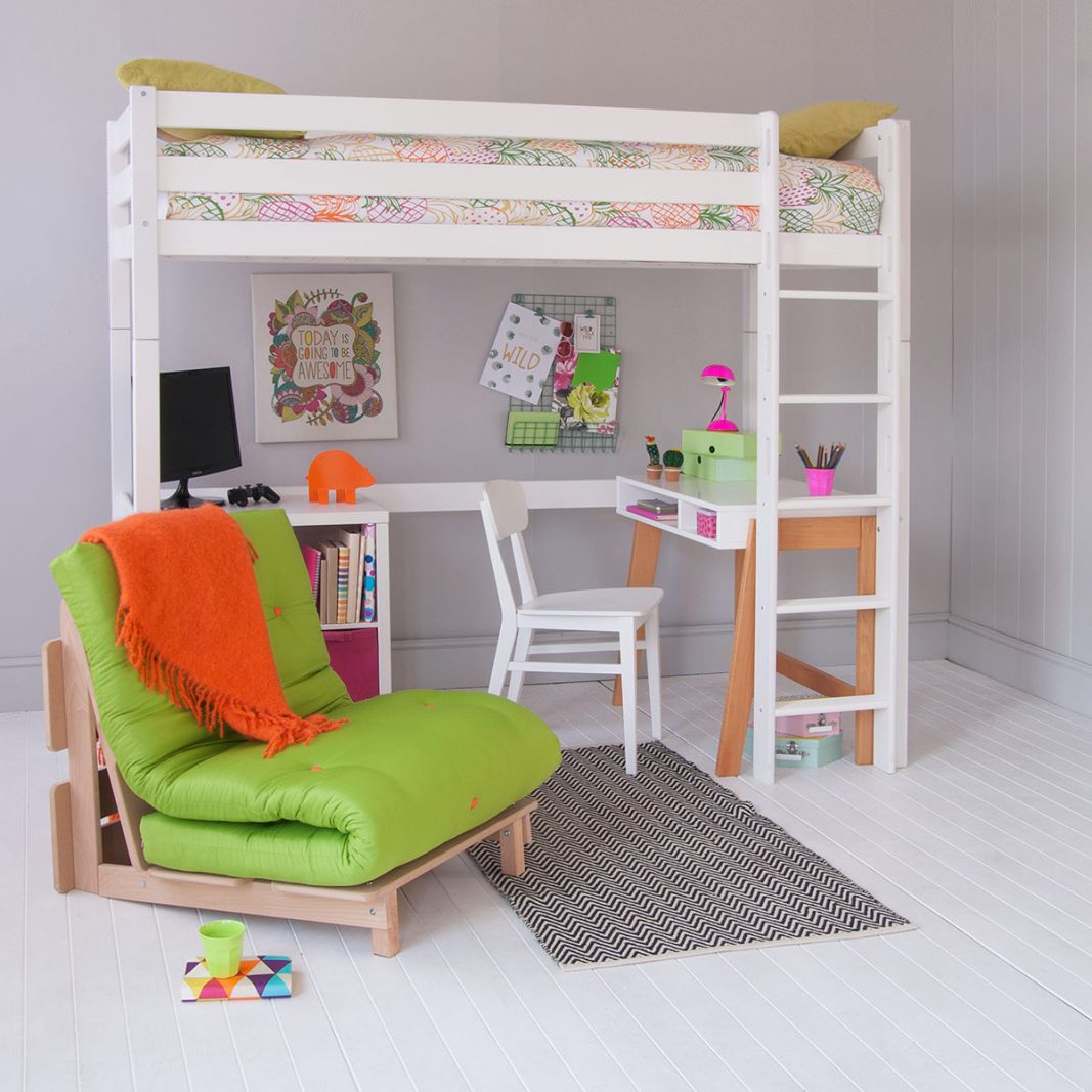 Loft Bed Desk and Futon