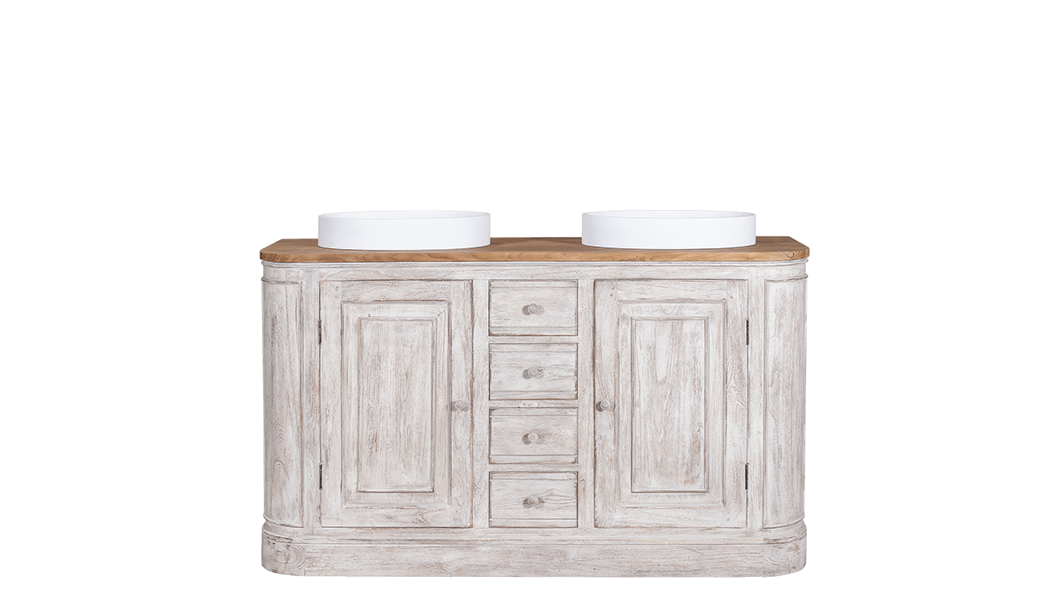 D130 Washbasin Mahogany Top Teak Loft en Provence