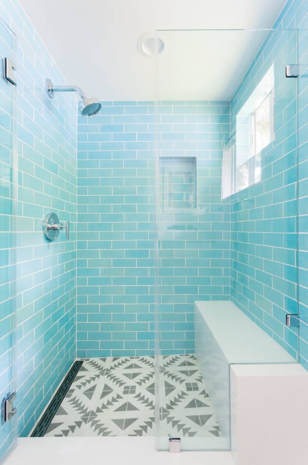 Happy turquoise bathroom from Marissa Cramer Interiors Loftspiration