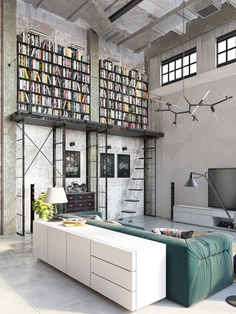Budapest Loft Colorful industrial style apartment