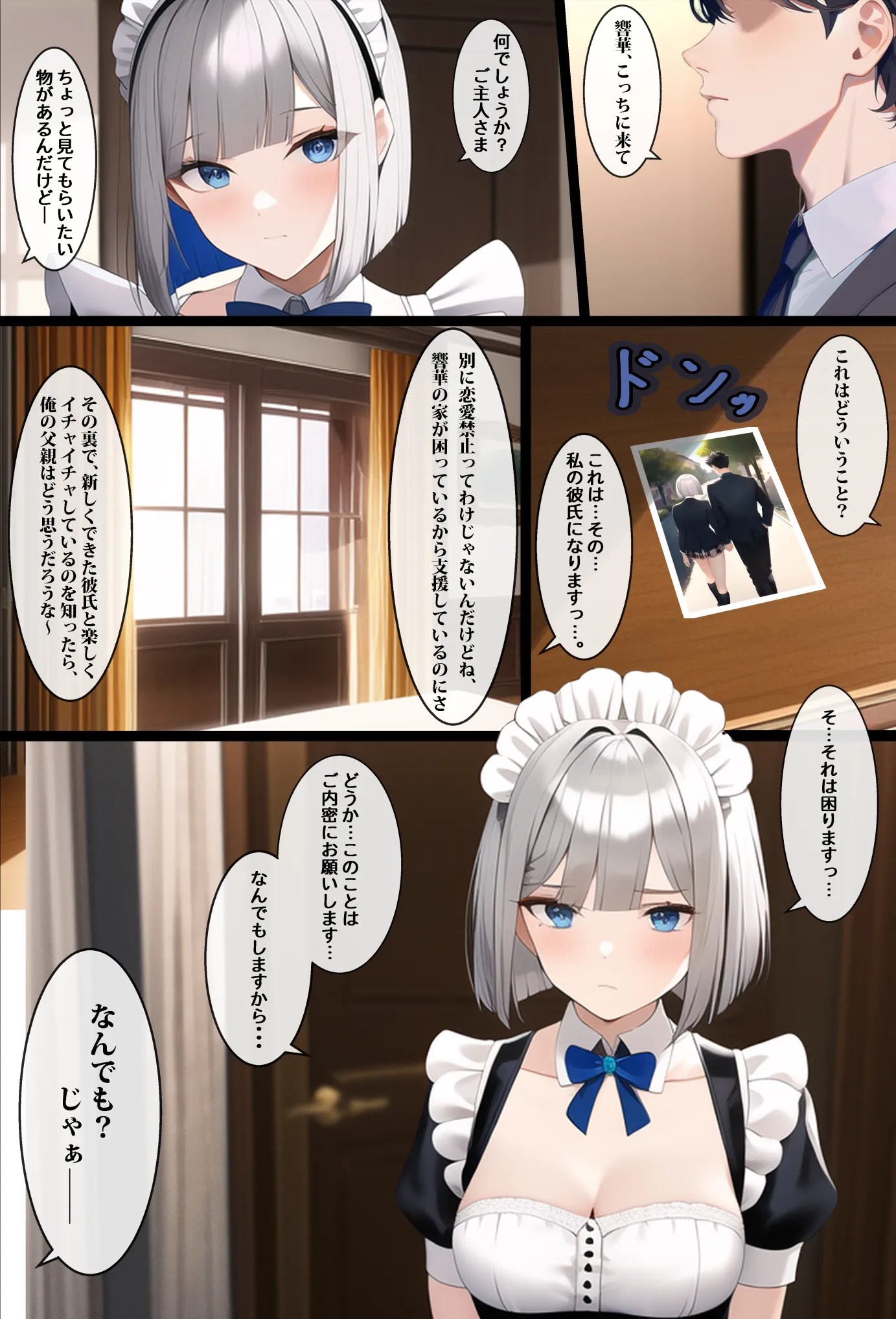 kyonyuu meido ni biyaku wo noma sete onanii wo tousatsu !go shujinsama ni choukyou sareruw
