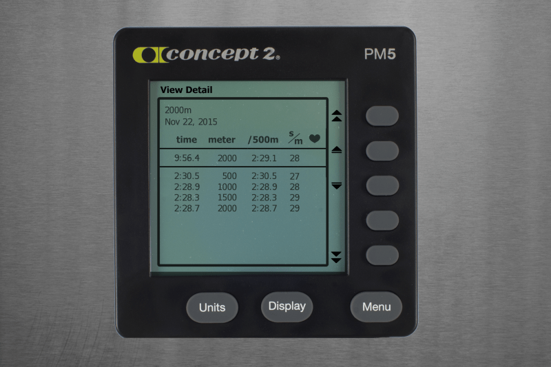 Concept2 Logbook 2000m row on November 22, 2015
