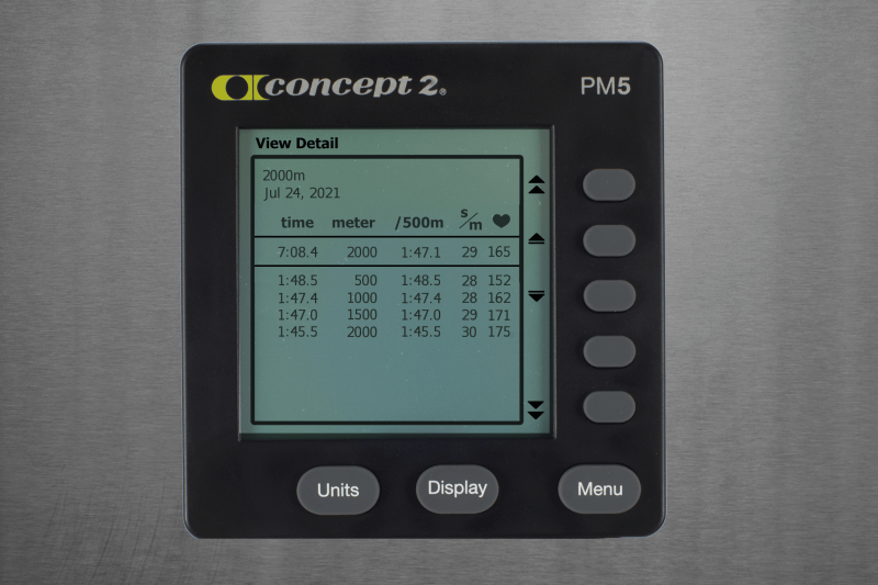 Concept2 Logbook 2000m row on July 24, 2021
