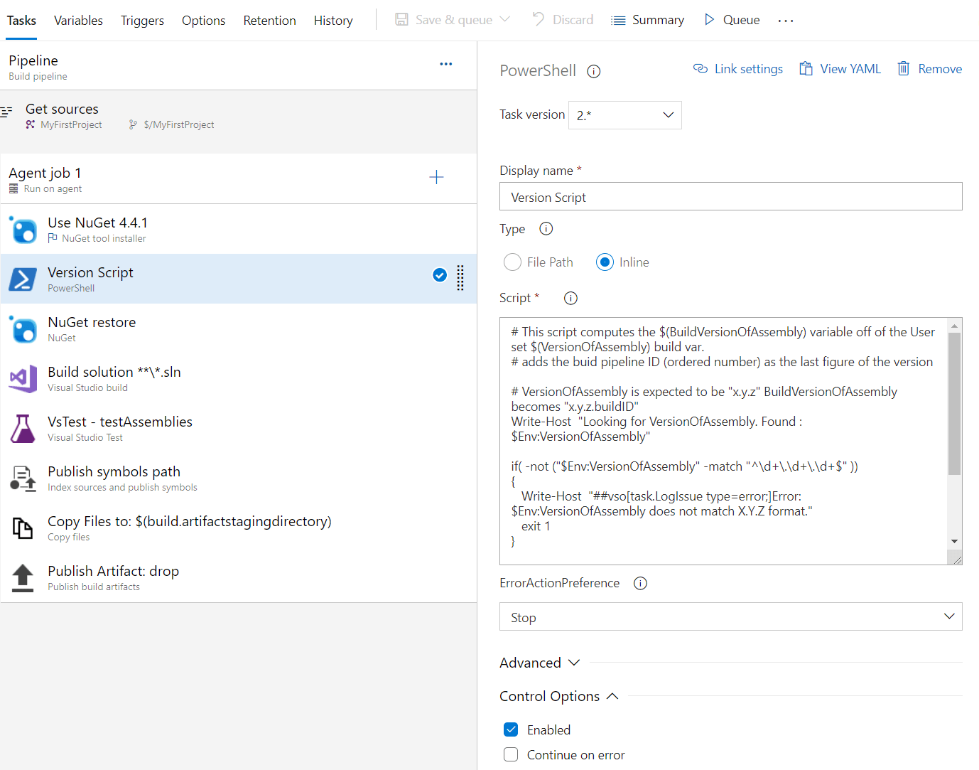 Automatisierte Builds in Azure DevOps/VSTS köpferl.de
