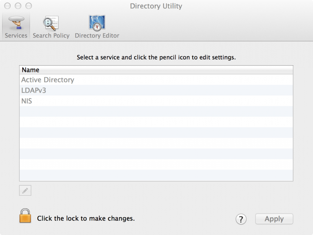 Directory Utility loga.us