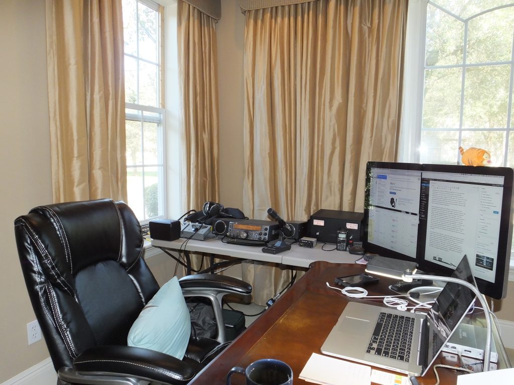 Ham Radio Desk in my Home Office loga.us