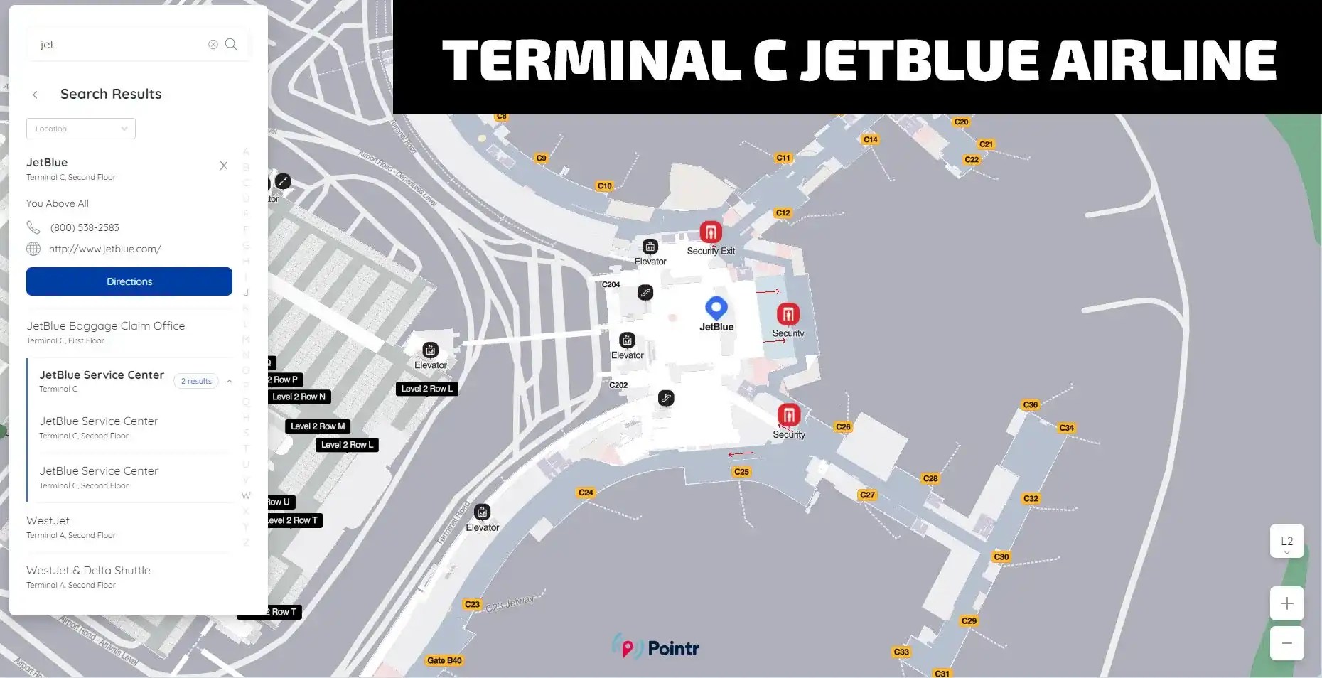 JetBlue airline Terminal at Logan Airport Boston