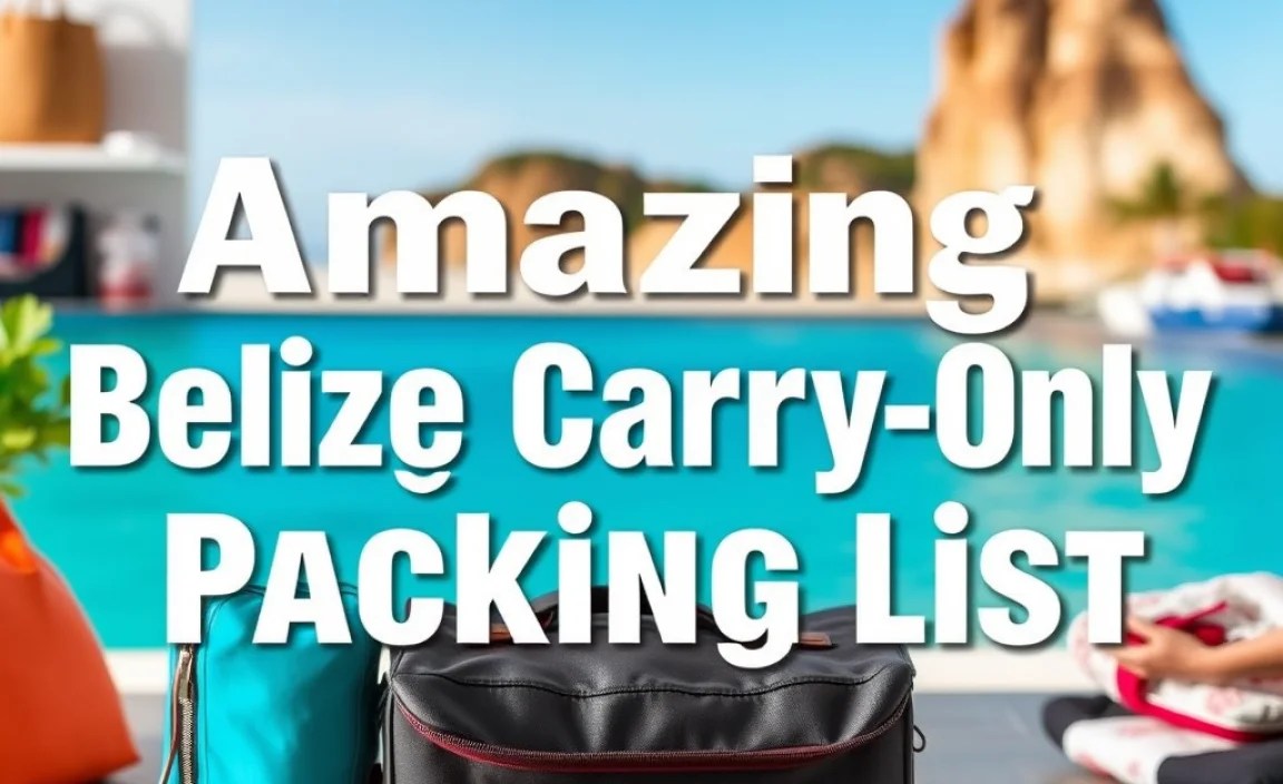 Amazing Belize Carry-On Only Packing List
