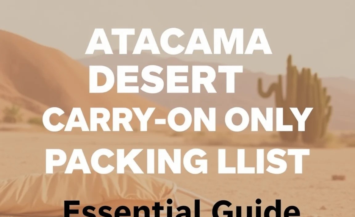 Atacama Desert Carry-On Only Packing List: Essential Guide