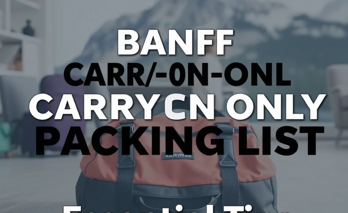 Banff Carry-On Only Packing List: Essential Tips