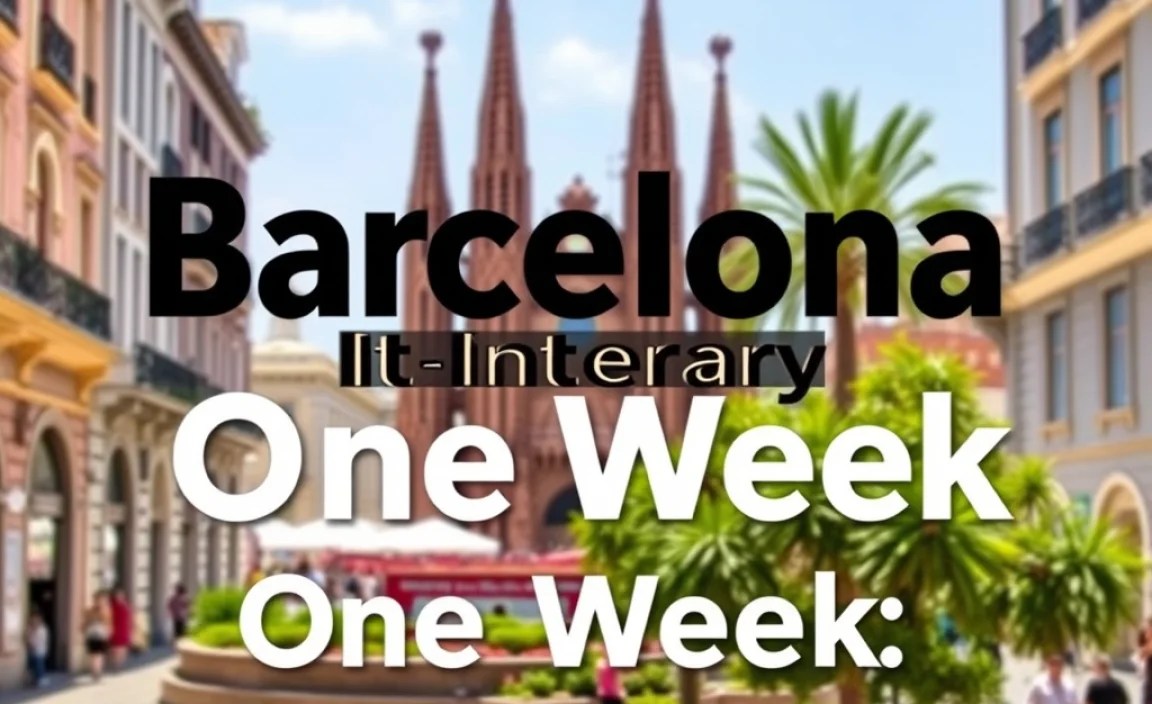 Barcelona One Week Itinerary: Genius Essential Guide